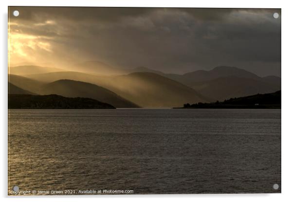 Morning Light on Loch Broom Acrylic by Jamie Green