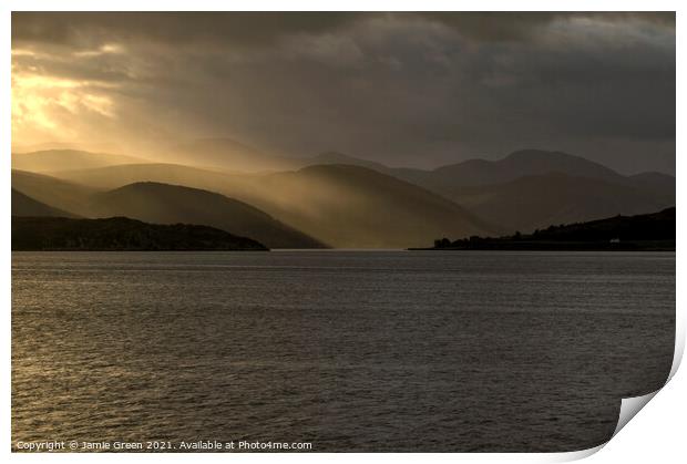 Morning Light on Loch Broom Print by Jamie Green