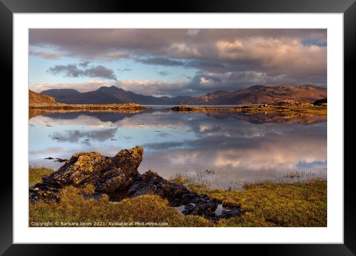 Sound of Sleat and Knoydart  Isle of Skye Scotland Framed Mounted Print by Barbara Jones