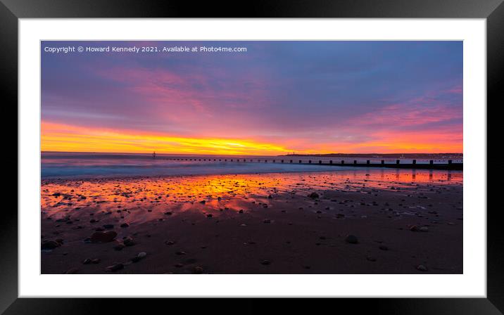 Aberdeen Beach at Dawn Framed Mounted Print by Howard Kennedy