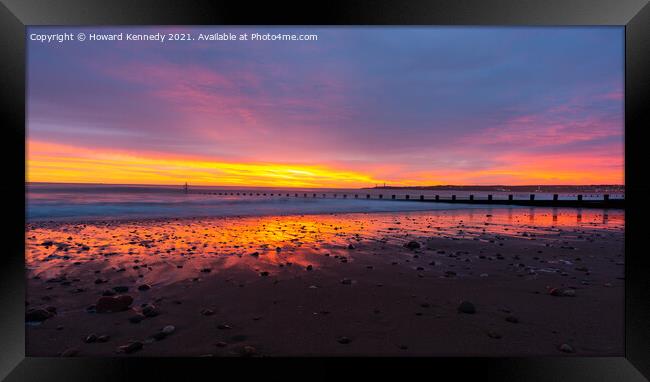 Aberdeen Beach at Dawn Framed Print by Howard Kennedy