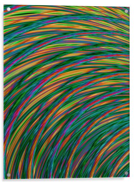 Candy Stripe Hair Acrylic by Glen Allen
