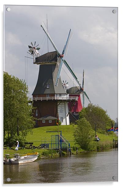 Windmills Acrylic by Thomas Schaeffer