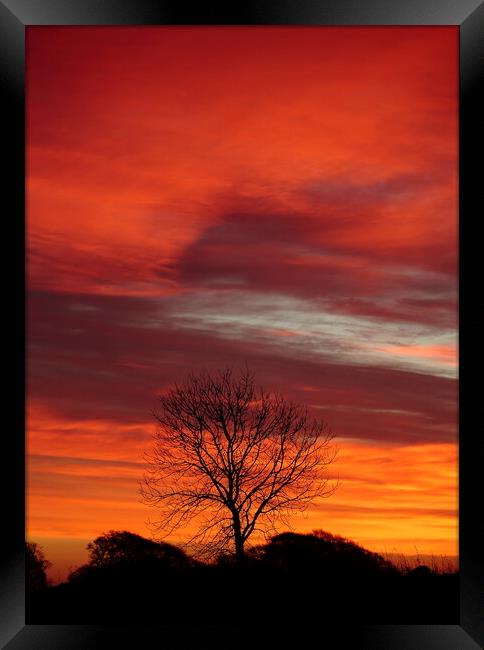Cotswold sunrise Framed Print by Simon Johnson