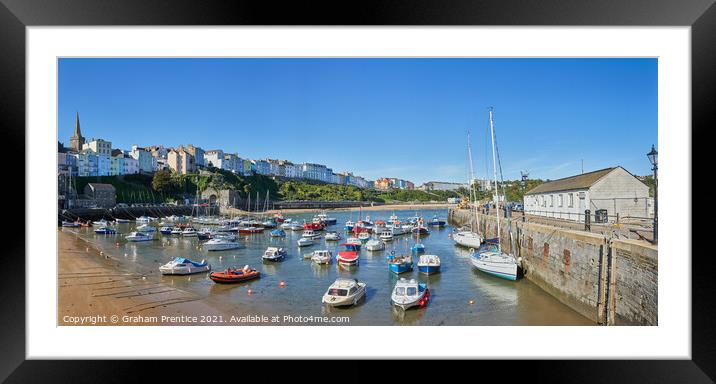 Tenby Harbour Beach, Pembrokeshire Framed Mounted Print by Graham Prentice