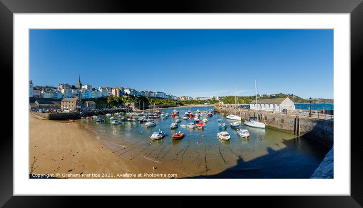 Tenby Harbour Beach, Pembrokeshire Framed Mounted Print by Graham Prentice