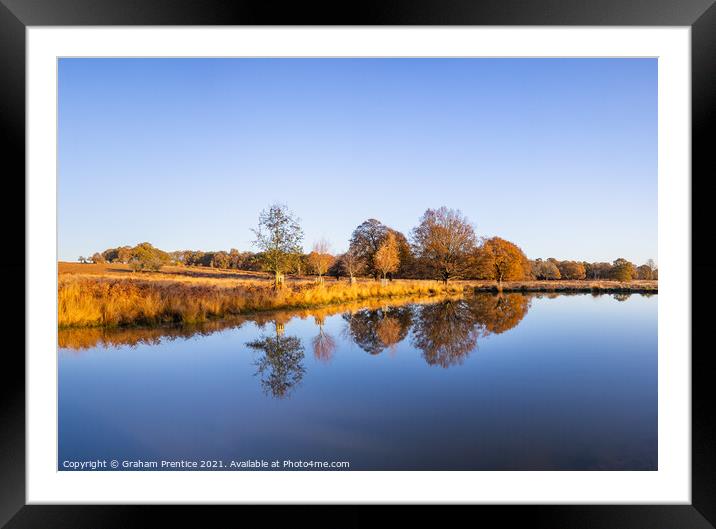 Leg of Mutton Pond in Richmond Park Framed Mounted Print by Graham Prentice