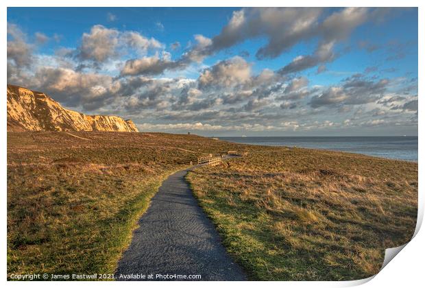 Samphire Hoe clouds  Print by James Eastwell