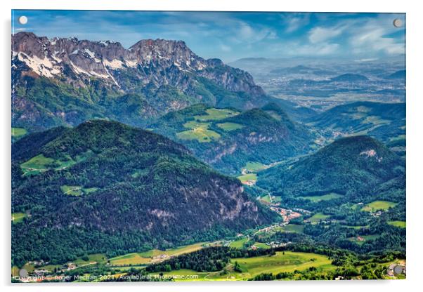 Verdant Alpine Beauty Acrylic by Roger Mechan