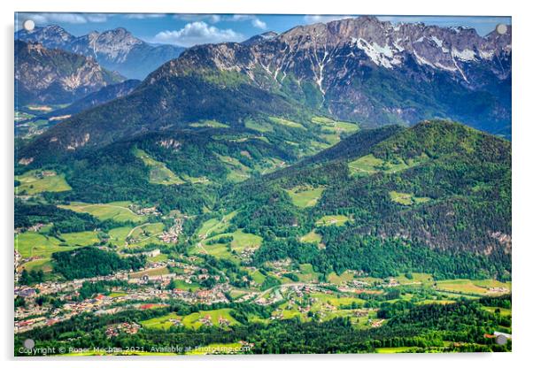 Verdant valley nestled in the Bavarian Alps Acrylic by Roger Mechan
