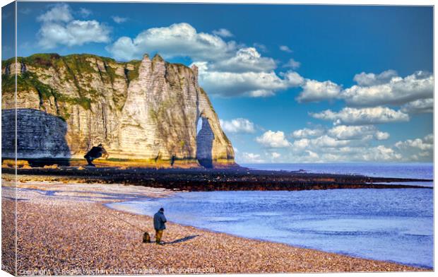 Solitude in the Shadow of Cliffs Canvas Print by Roger Mechan