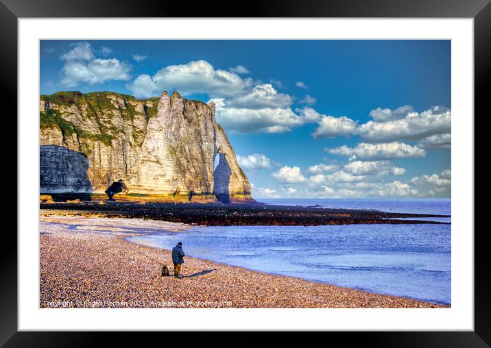 Solitude in the Shadow of Cliffs Framed Mounted Print by Roger Mechan