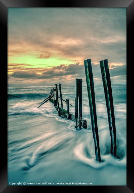 Folkestone warren - Drama at the beach  Framed Print by James Eastwell