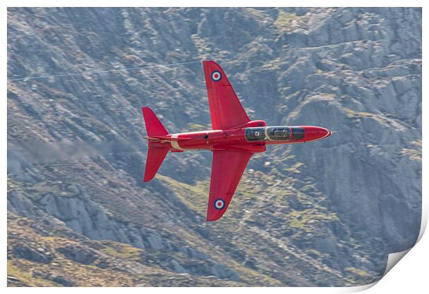 Red Arrows in the Ogwen Valley Print by Rory Trappe