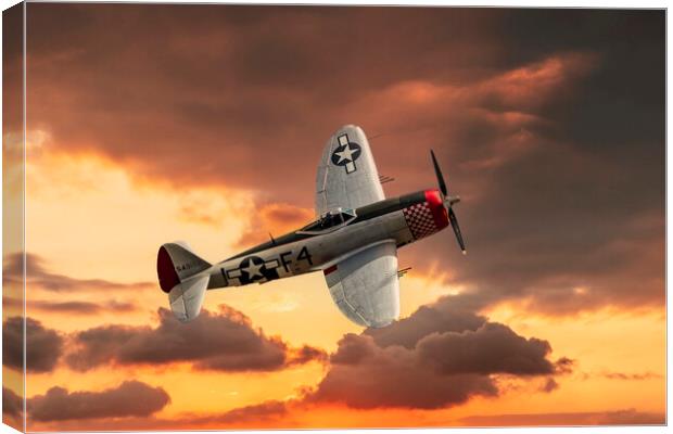 Republic P-47D Thunderbolt Canvas Print by Derek Beattie