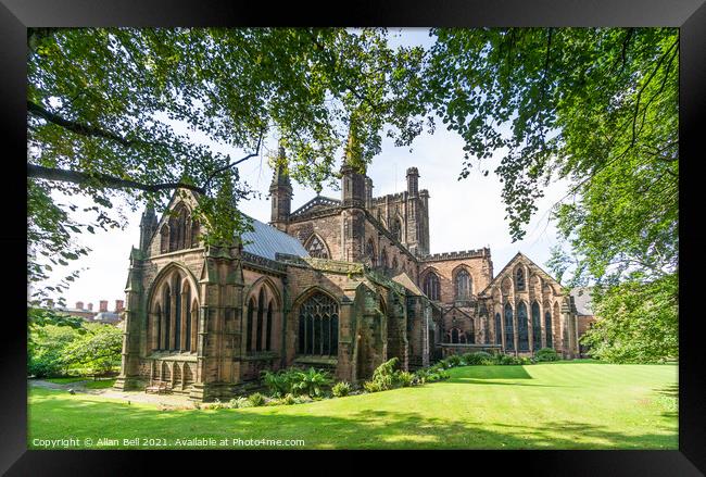 Chester Cathedral Eastern elevation Framed Print by Allan Bell