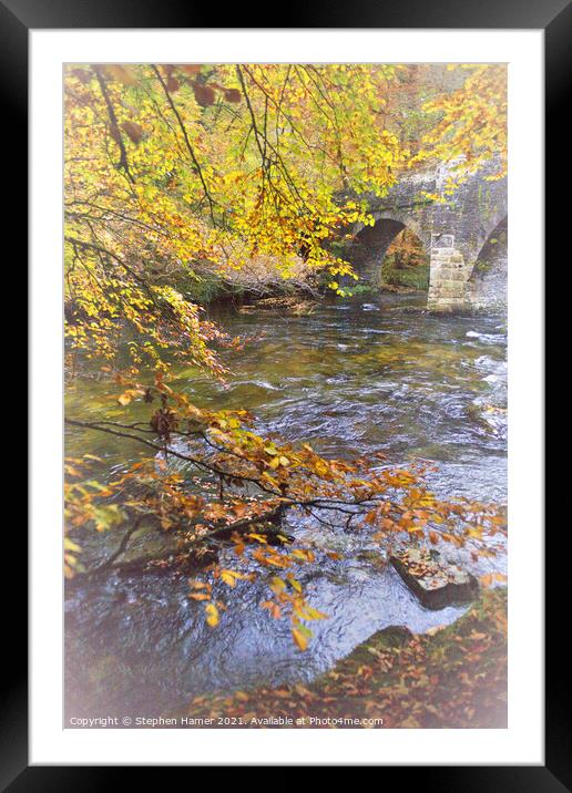 Autumn Colour by the Dart Framed Mounted Print by Stephen Hamer