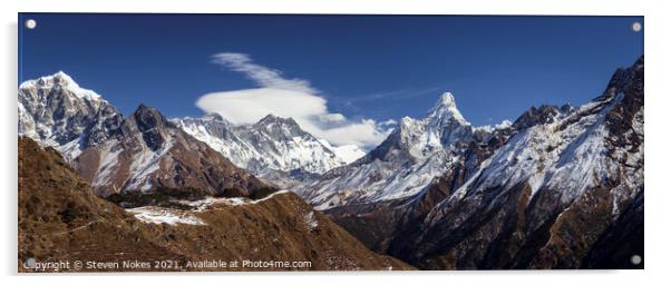 Majestic Himalayan Peaks Acrylic by Steven Nokes