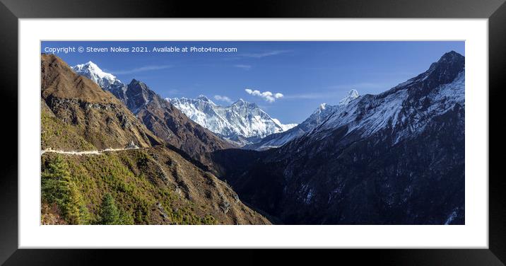 Majestic Himalayan Peaks Framed Mounted Print by Steven Nokes