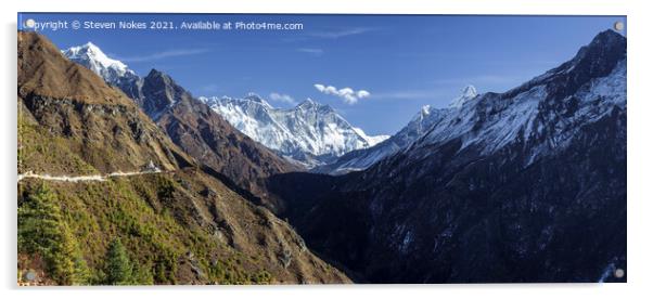 Majestic Himalayan Peaks Acrylic by Steven Nokes