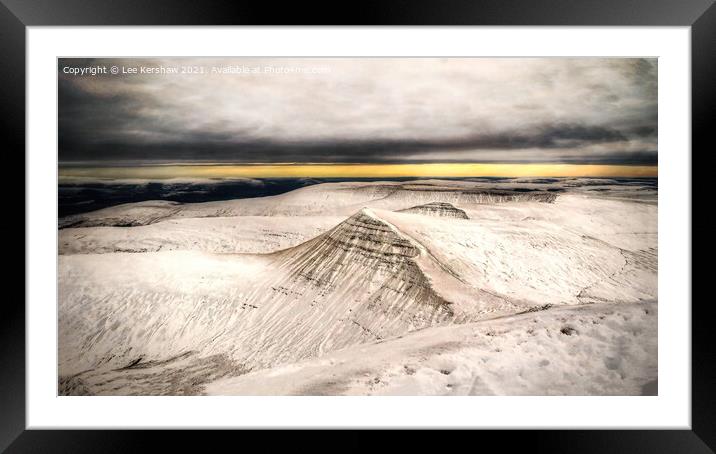 "Snowy Serenity: A Breathtaking View" Framed Mounted Print by Lee Kershaw