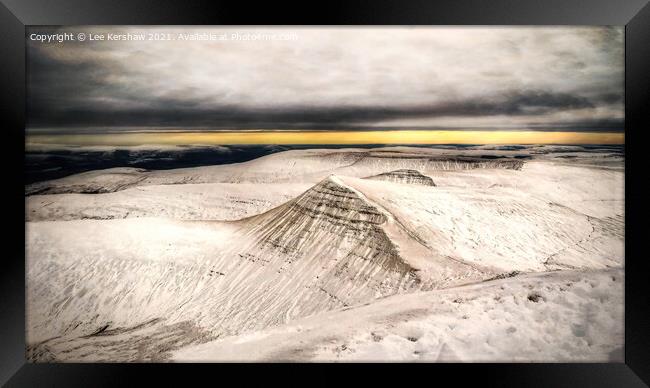 "Snowy Serenity: A Breathtaking View" Framed Print by Lee Kershaw