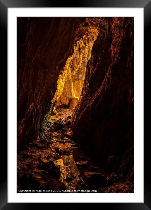 Light at the end of the tunnel Framed Mounted Print by Nigel Wilkins