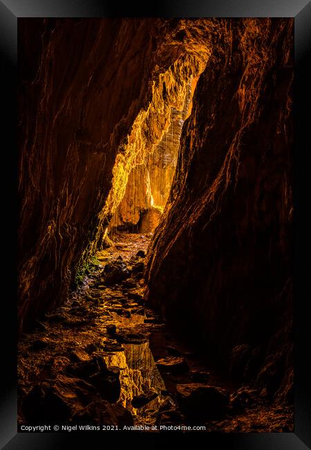 Light at the end of the tunnel Framed Print by Nigel Wilkins