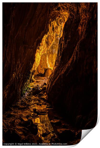 Light at the end of the tunnel Print by Nigel Wilkins