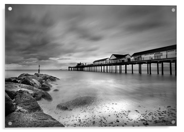 Southwold Pier Acrylic by Mike Sherman Photog