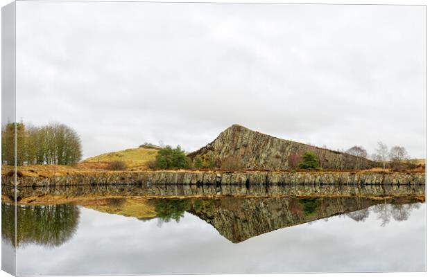 Cawfield's Quarry on Hadrian's Wall. Canvas Print by Mark Godden