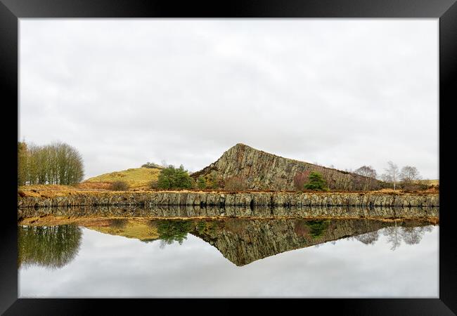 Cawfield's Quarry on Hadrian's Wall. Framed Print by Mark Godden