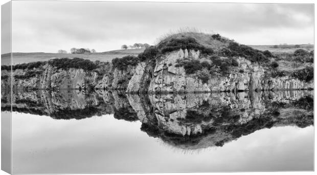 Cawfields Reflections. Canvas Print by Mark Godden