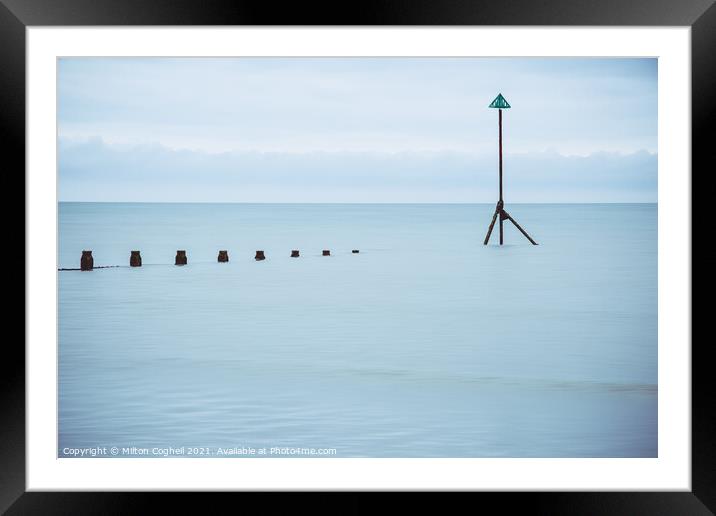 High tide on East Wittering beach Framed Mounted Print by Milton Cogheil