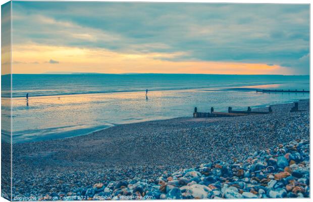 East Wittering Beach at Sunset Canvas Print by Milton Cogheil
