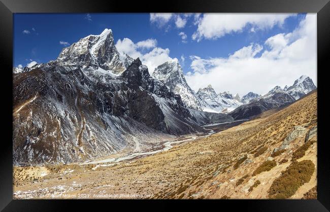Majestic Himalayan Range Framed Print by Steven Nokes