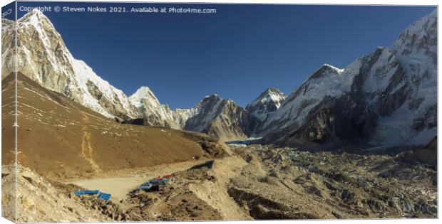 Majestic Khumbu Glacier of Himalayas Canvas Print by Steven Nokes