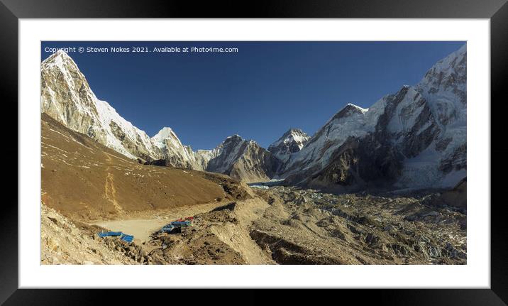 Majestic Khumbu Glacier of Himalayas Framed Mounted Print by Steven Nokes