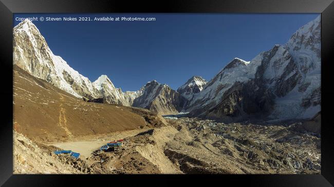 Majestic Khumbu Glacier of Himalayas Framed Print by Steven Nokes