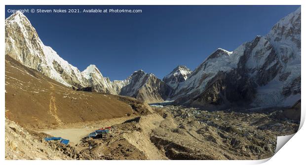 Majestic Khumbu Glacier of Himalayas Print by Steven Nokes