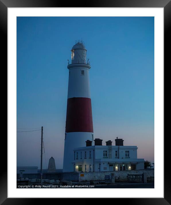 Portland Bill Lighthouse in Dorset Framed Mounted Print by Philip Pound