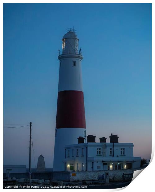Portland Bill Lighthouse in Dorset Print by Philip Pound