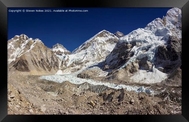 Majestic Mount Everest Witnessing the Greatness of Framed Print by Steven Nokes