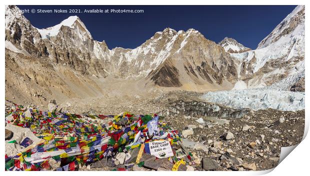 Everest Base Camp, Himalayas, Nepal  Print by Steven Nokes
