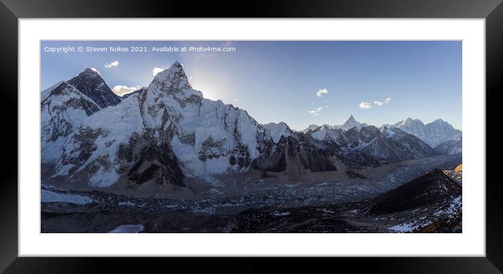 Majestic Peak Duo Framed Mounted Print by Steven Nokes