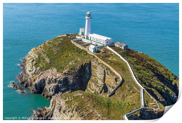 South Stack Lighthouse Anglesey Wales   Print by Phil Longfoot