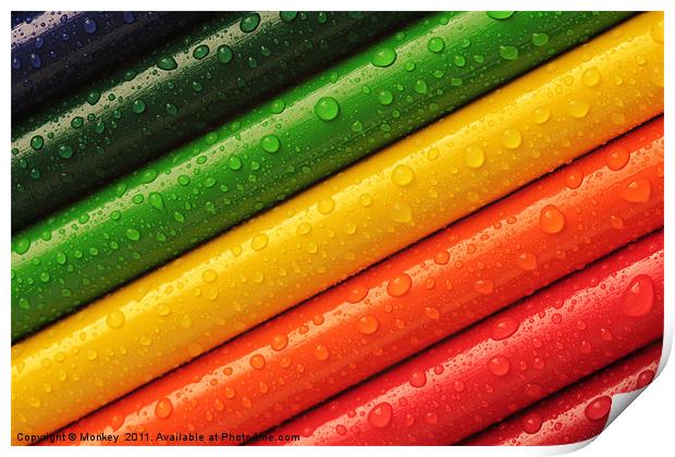 Rainbow Crayons Print by Anthony Michael 
