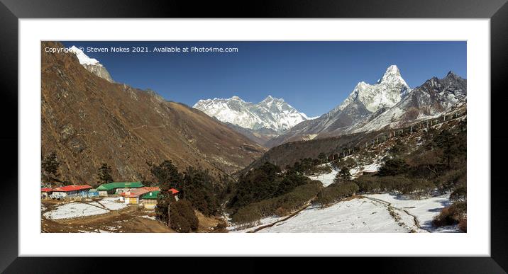 Majestic Himalayan Peaks Framed Mounted Print by Steven Nokes