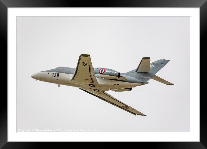 Dassault Falcon Executive Jet Framed Mounted Print by Steve de Roeck