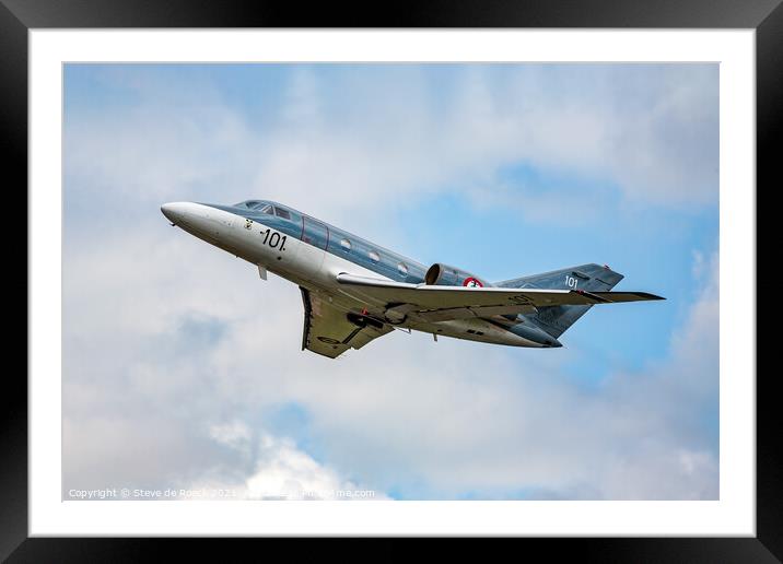 Dassault Falcon Jet Framed Mounted Print by Steve de Roeck